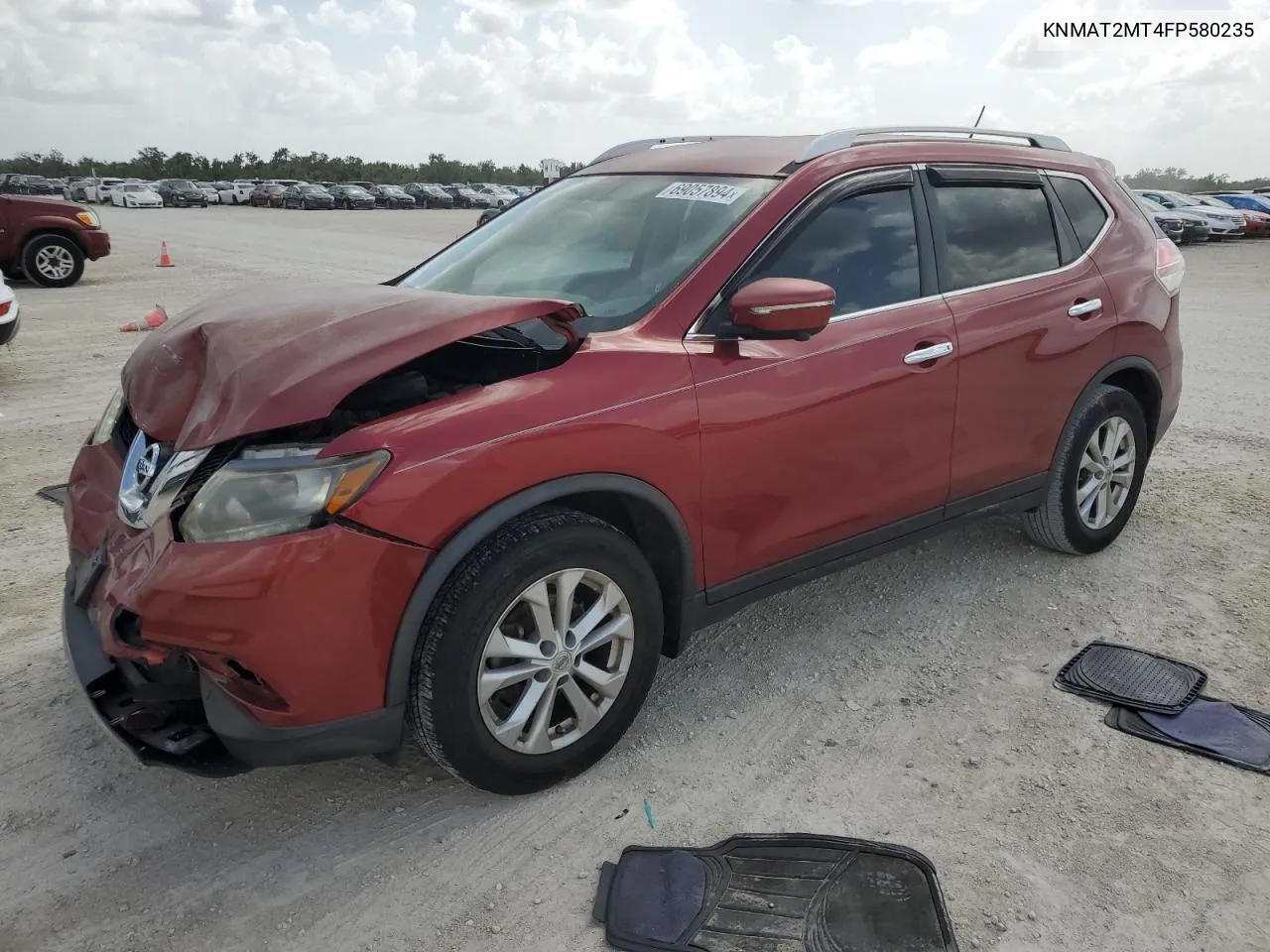 2015 Nissan Rogue S VIN: KNMAT2MT4FP580235 Lot: 69057894