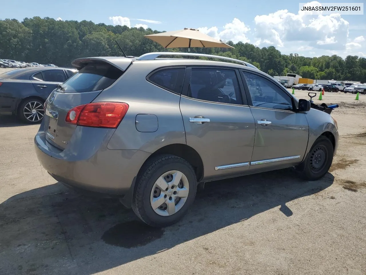 2015 Nissan Rogue Select S VIN: JN8AS5MV2FW251601 Lot: 69217514