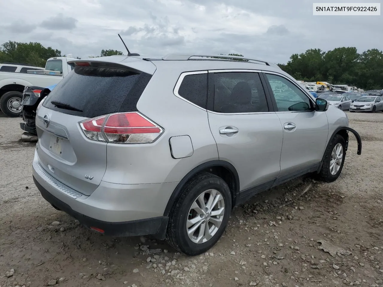 2015 Nissan Rogue S VIN: 5N1AT2MT9FC922426 Lot: 69369894