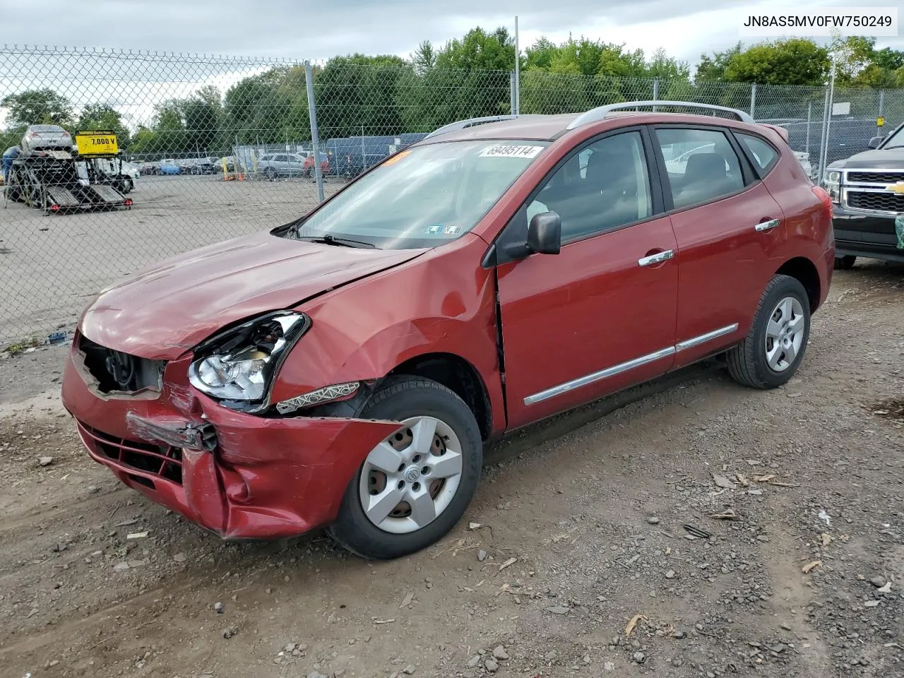 2015 Nissan Rogue Select S VIN: JN8AS5MV0FW750249 Lot: 69495114