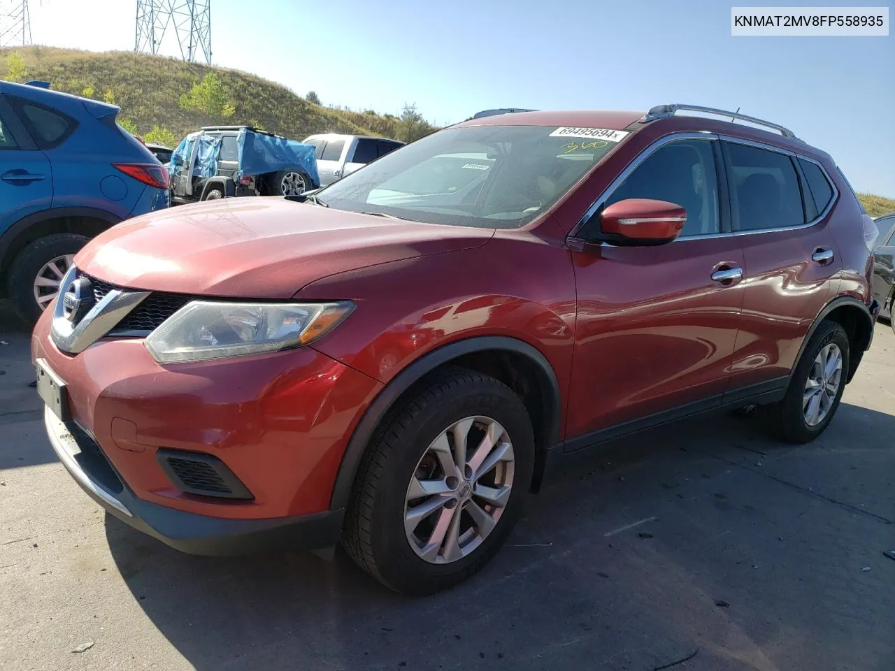 2015 Nissan Rogue S VIN: KNMAT2MV8FP558935 Lot: 69495694