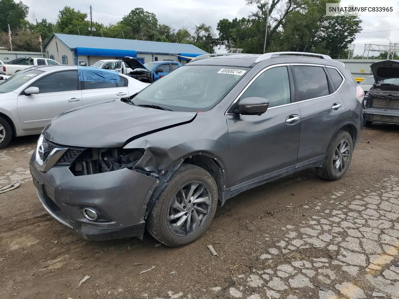 2015 Nissan Rogue S VIN: 5N1AT2MV8FC833965 Lot: 69500214