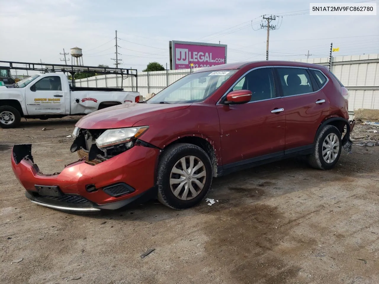 2015 Nissan Rogue S VIN: 5N1AT2MV9FC862780 Lot: 69515734