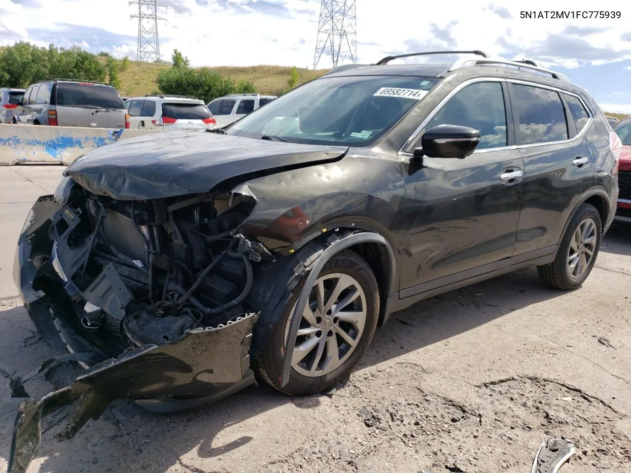 2015 Nissan Rogue S VIN: 5N1AT2MV1FC775939 Lot: 69582714