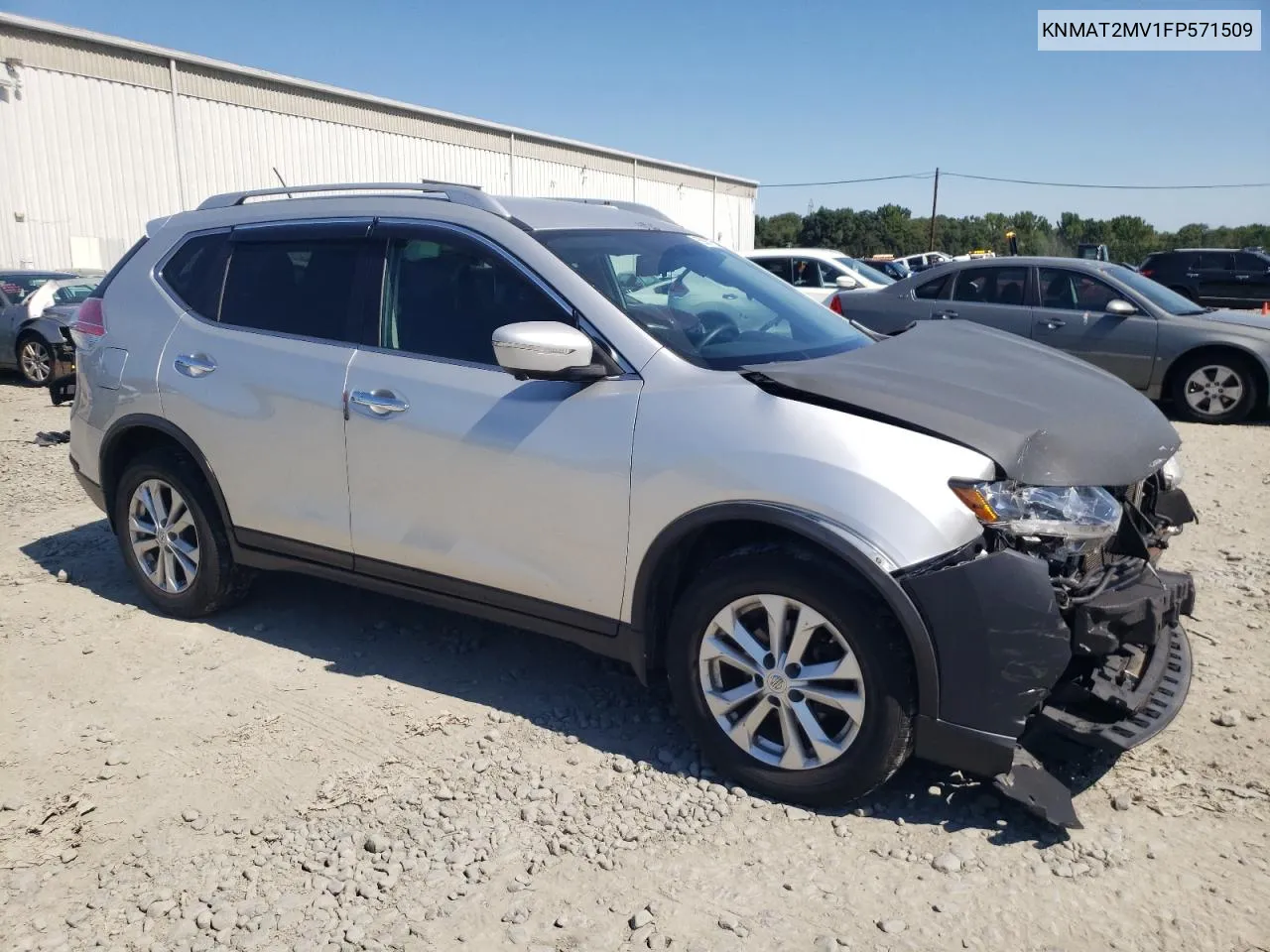 2015 Nissan Rogue S VIN: KNMAT2MV1FP571509 Lot: 69877314