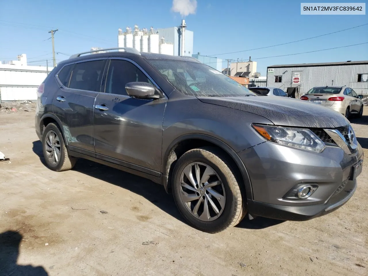 2015 Nissan Rogue S VIN: 5N1AT2MV3FC839642 Lot: 70037324