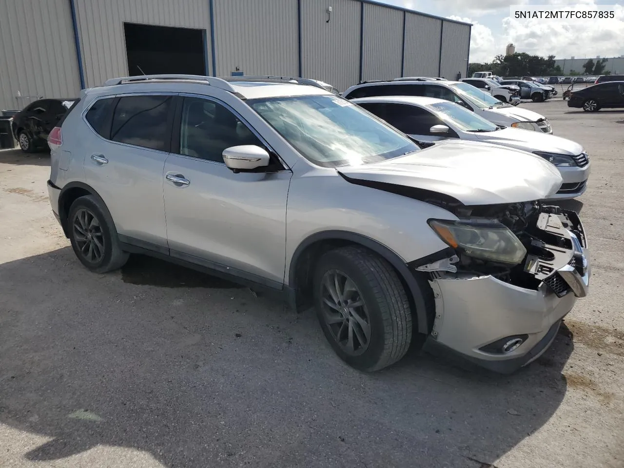 2015 Nissan Rogue S VIN: 5N1AT2MT7FC857835 Lot: 70136134