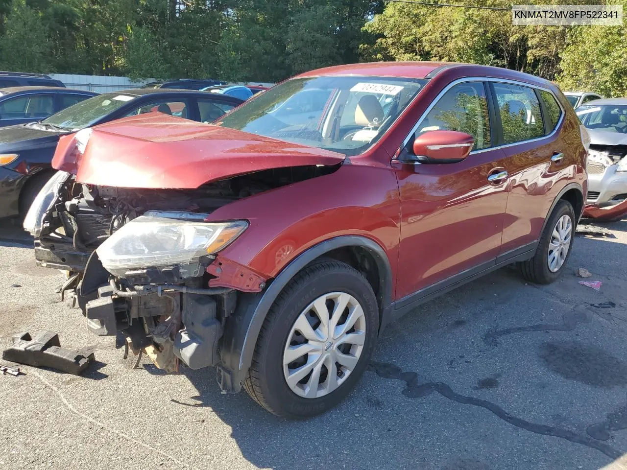 2015 Nissan Rogue S VIN: KNMAT2MV8FP522341 Lot: 70312944