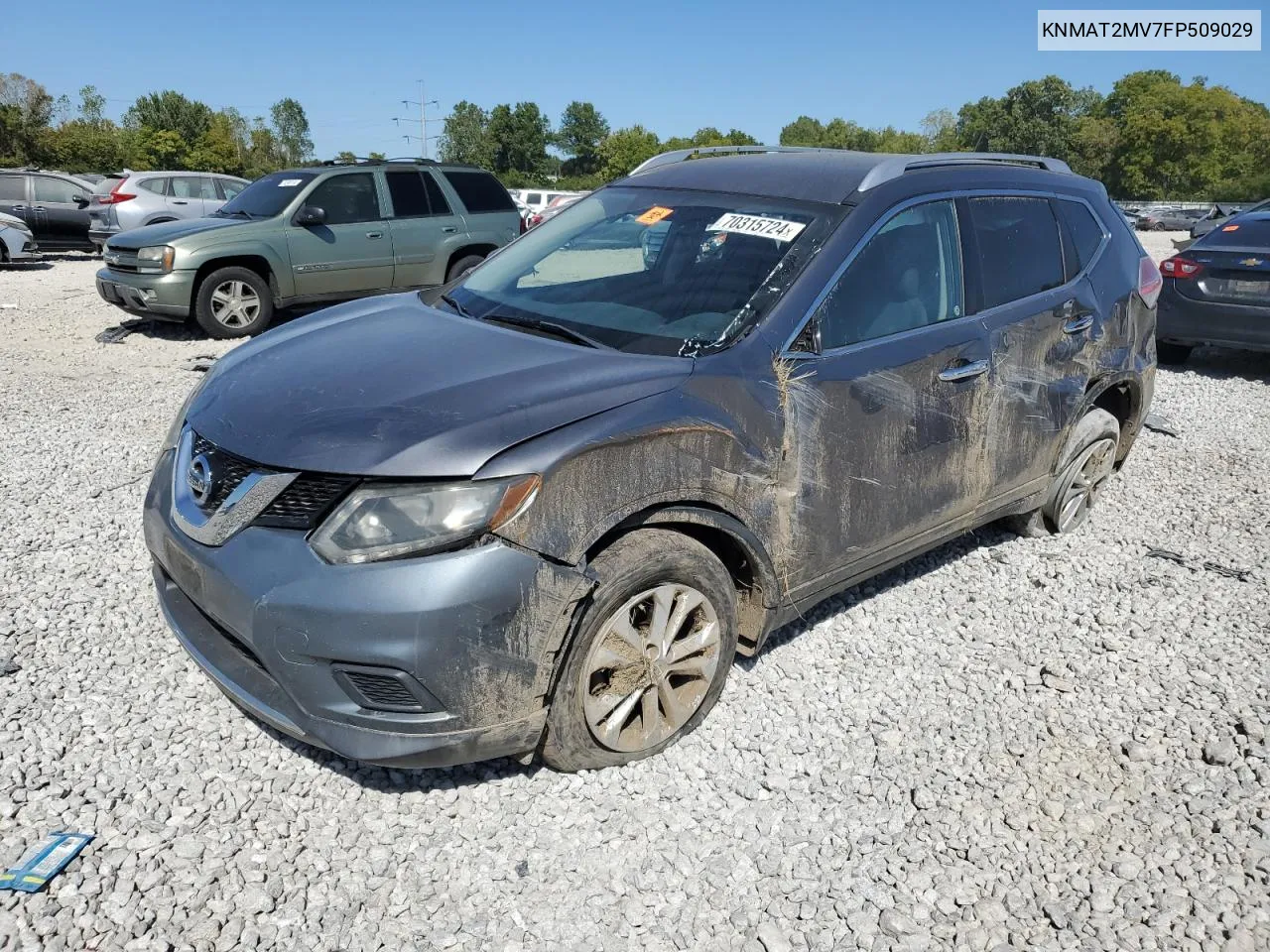 2015 Nissan Rogue S VIN: KNMAT2MV7FP509029 Lot: 70315724