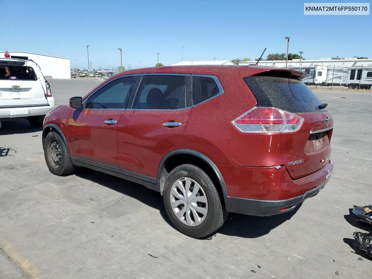 2015 Nissan Rogue S VIN: KNMAT2MT6FP550170 Lot: 70715534