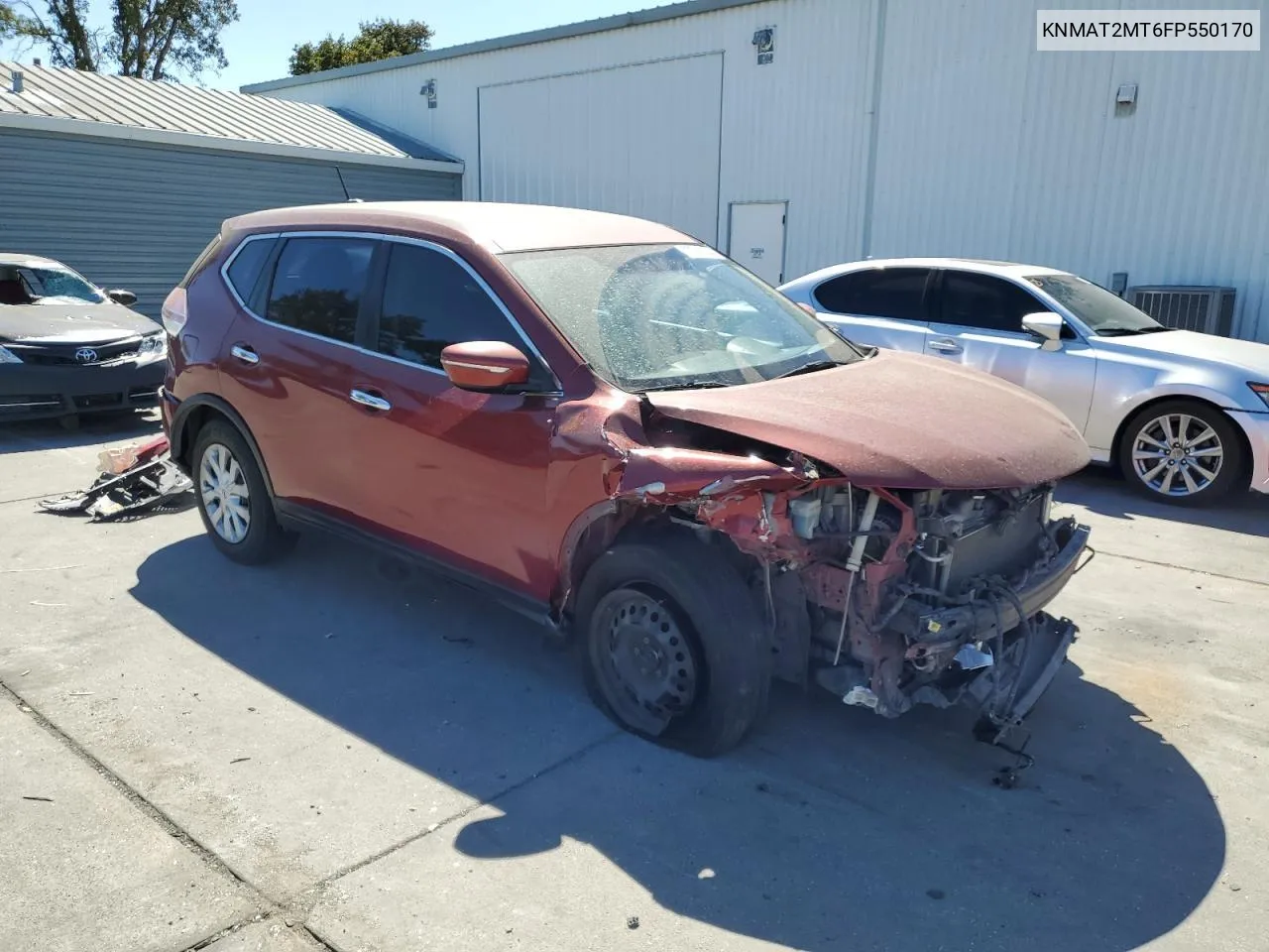 2015 Nissan Rogue S VIN: KNMAT2MT6FP550170 Lot: 70715534