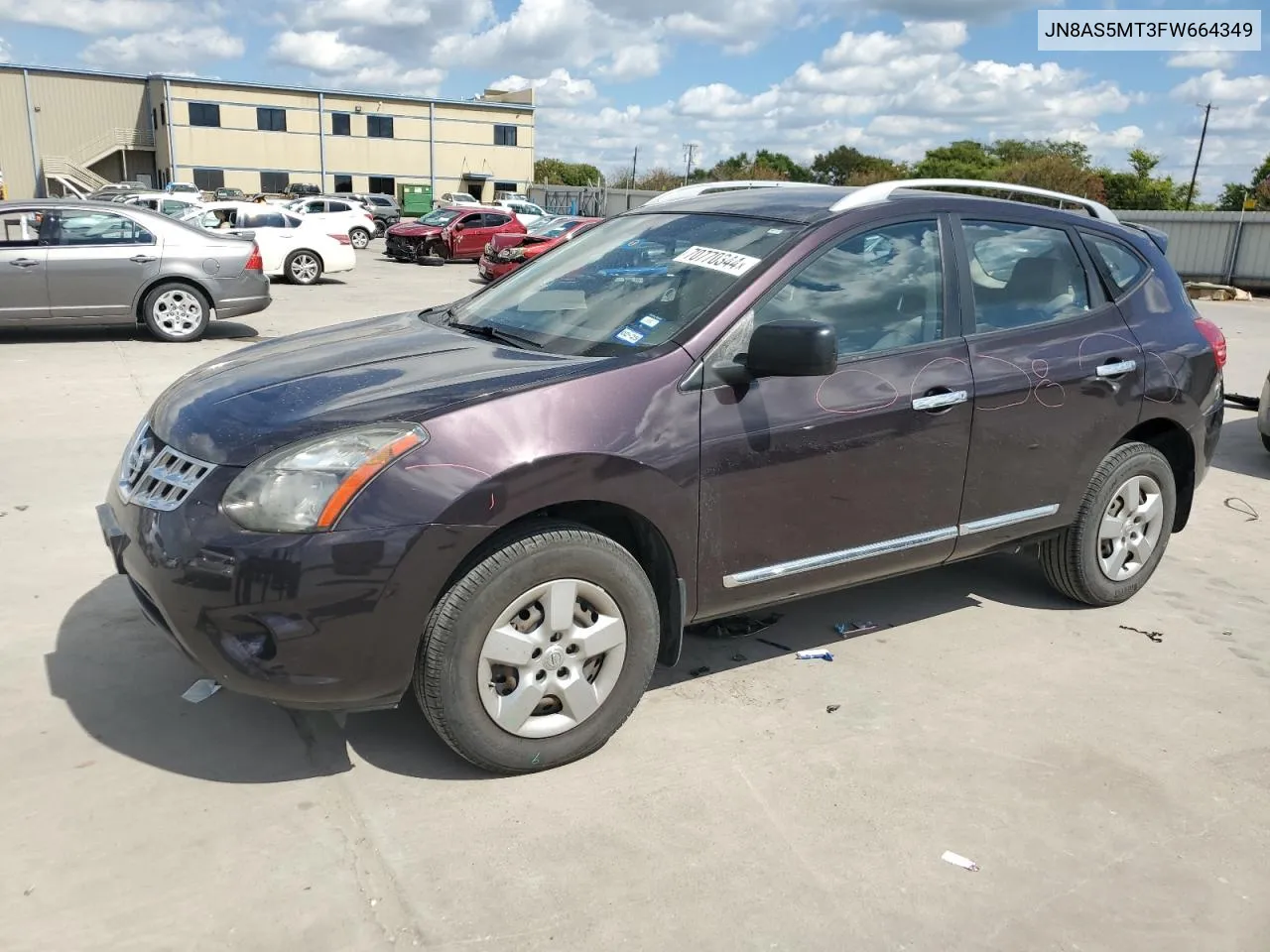 2015 Nissan Rogue Select S VIN: JN8AS5MT3FW664349 Lot: 70770344