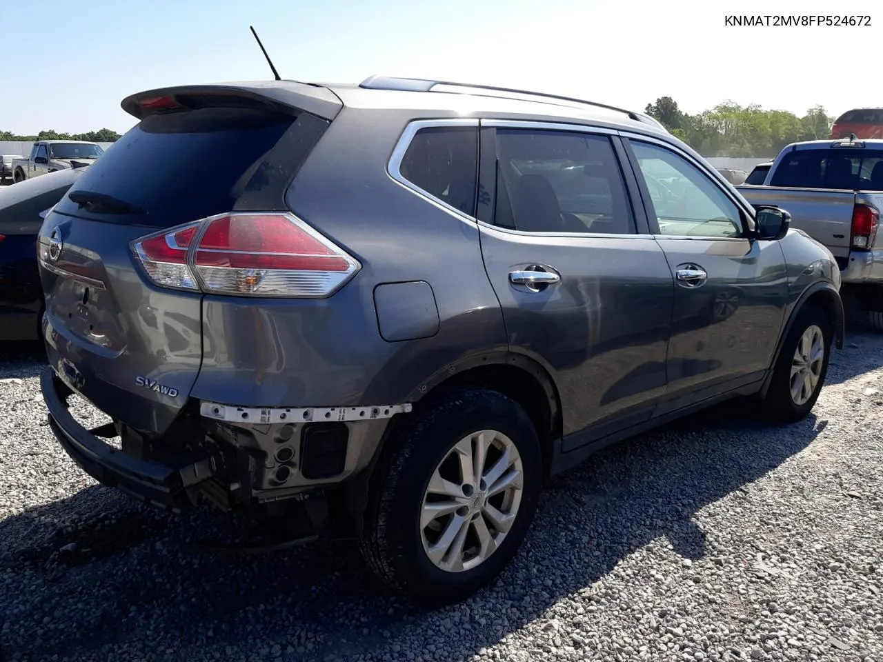 2015 Nissan Rogue S VIN: KNMAT2MV8FP524672 Lot: 70791654