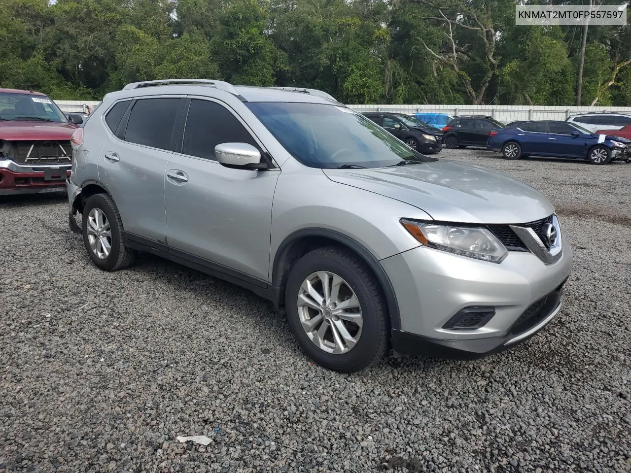 2015 Nissan Rogue S VIN: KNMAT2MT0FP557597 Lot: 71017424