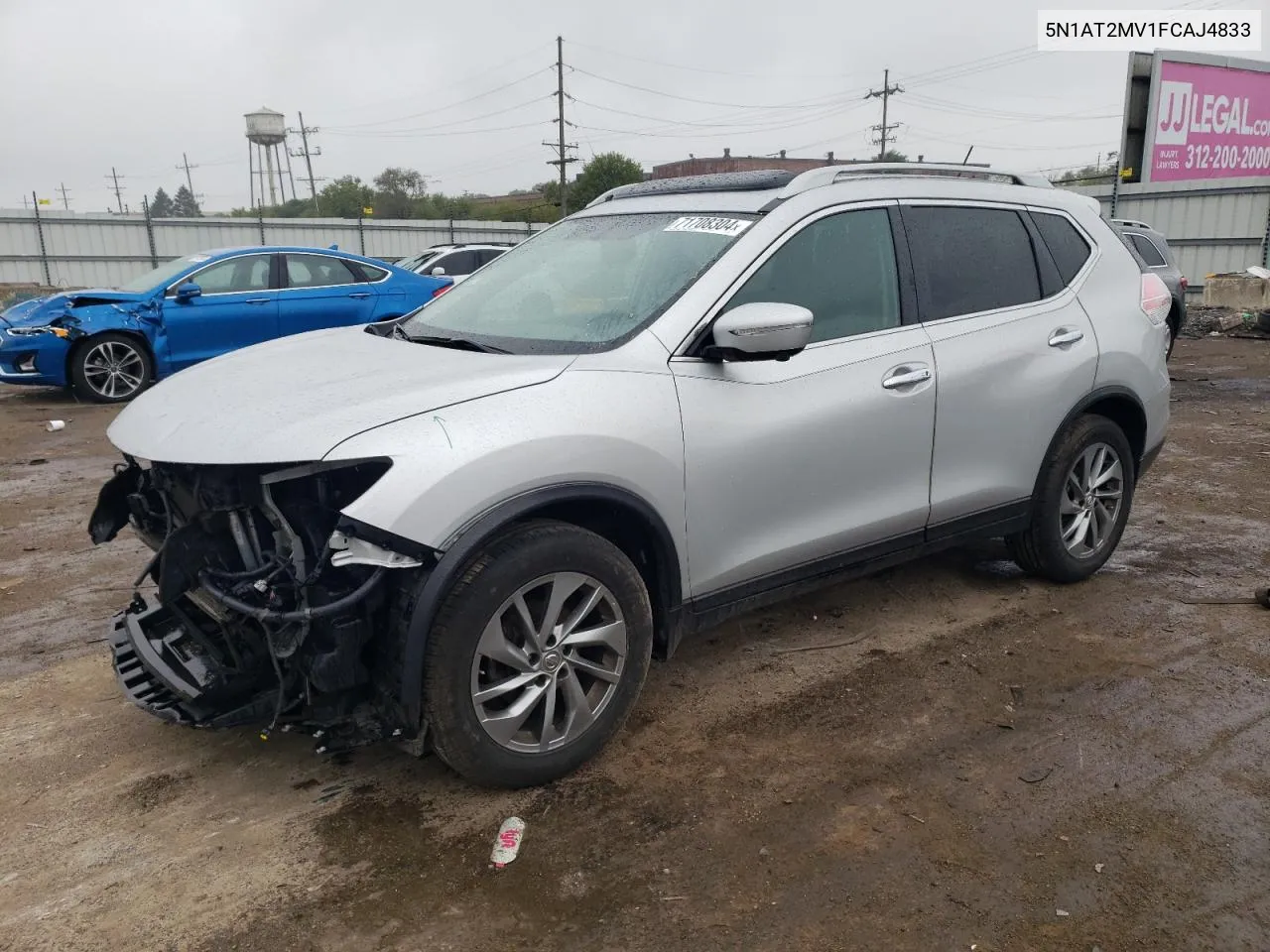 2015 Nissan Rogue S VIN: 5N1AT2MV1FCAJ4833 Lot: 71708304