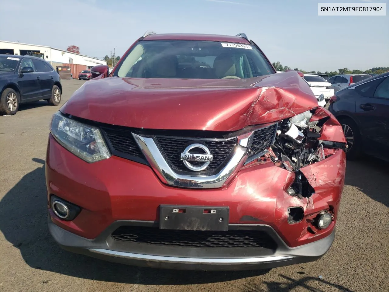 2015 Nissan Rogue S VIN: 5N1AT2MT9FC817904 Lot: 71759334