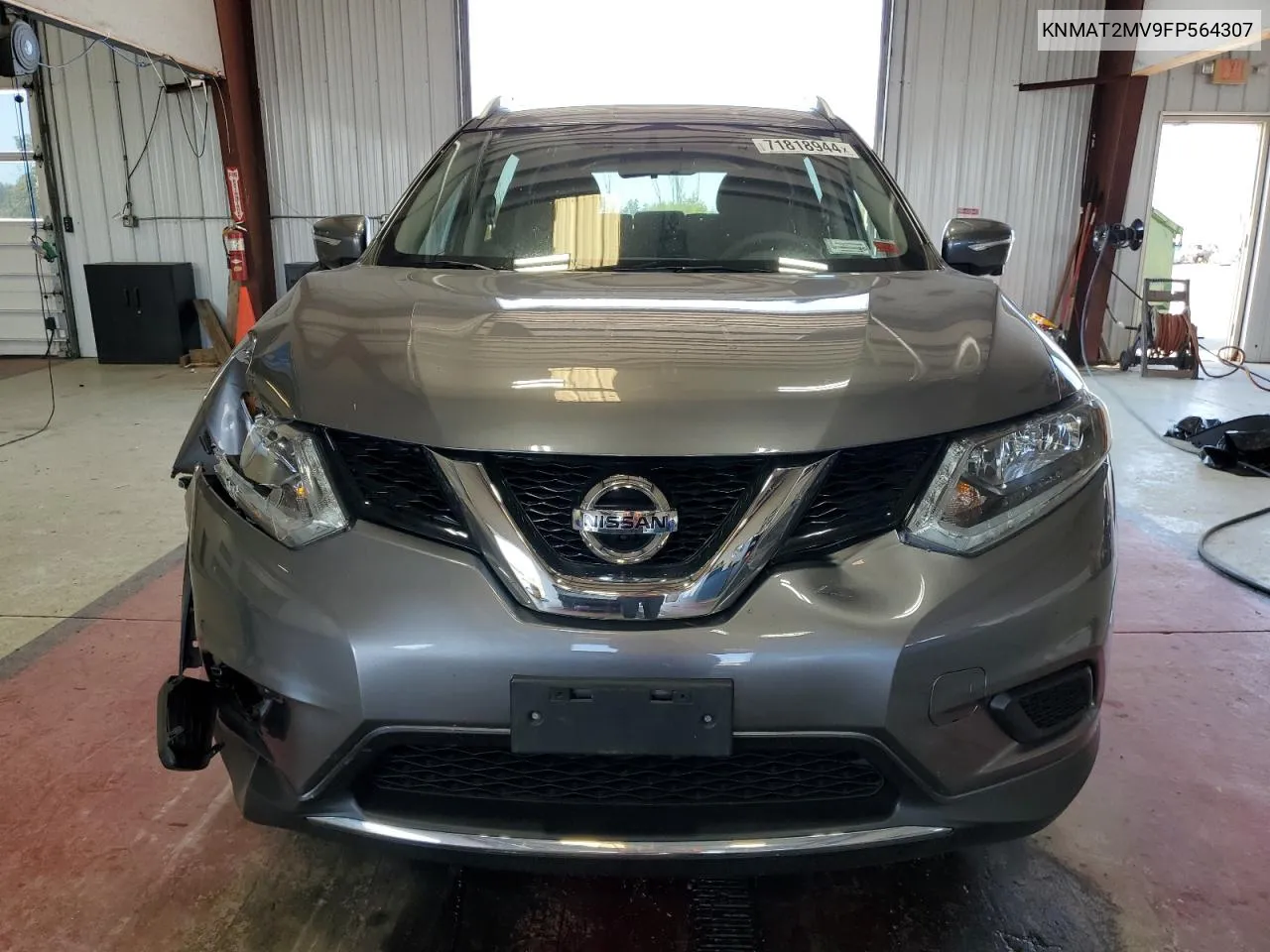 2015 Nissan Rogue S VIN: KNMAT2MV9FP564307 Lot: 71818944