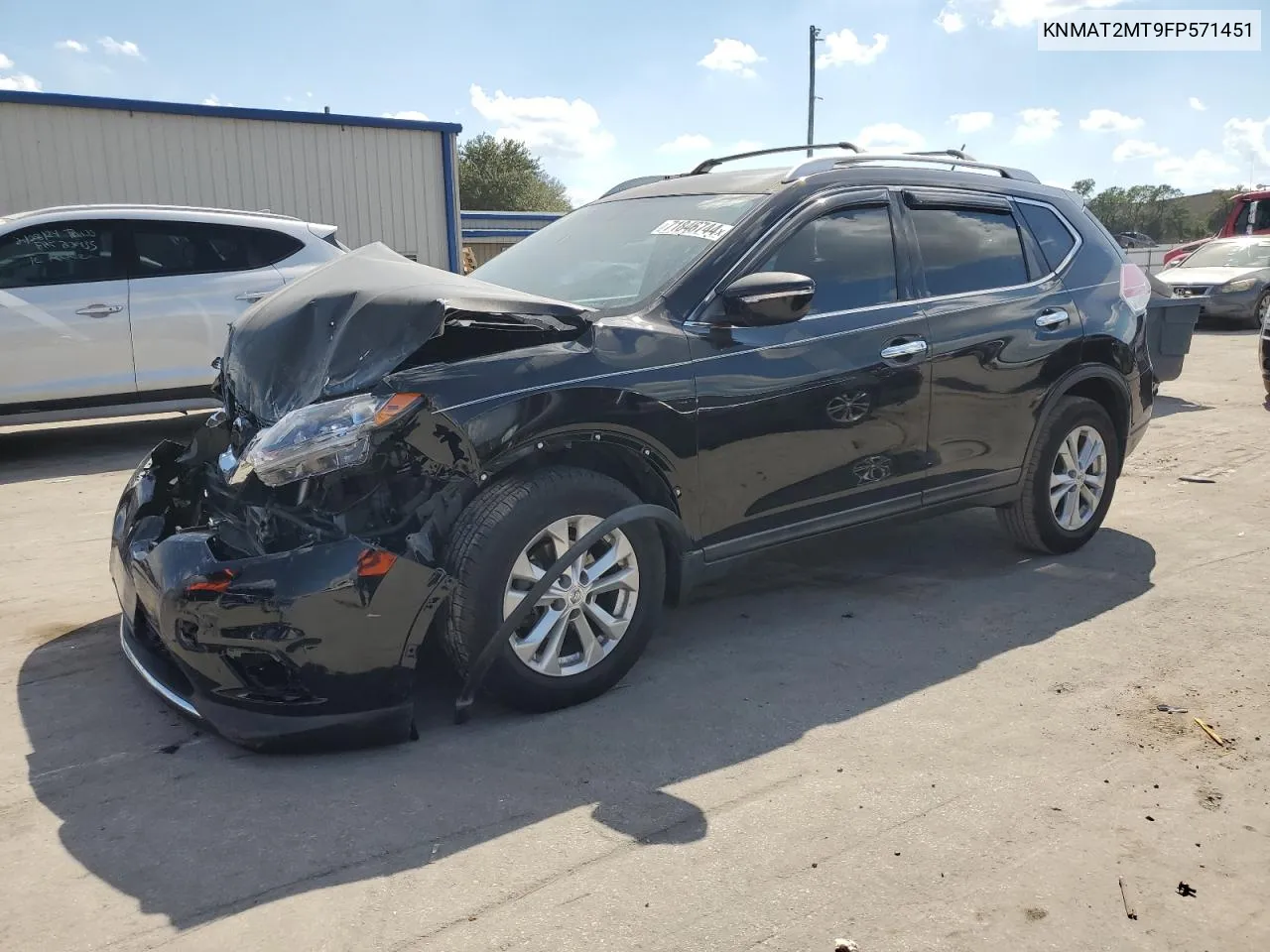 2015 Nissan Rogue S VIN: KNMAT2MT9FP571451 Lot: 71846744