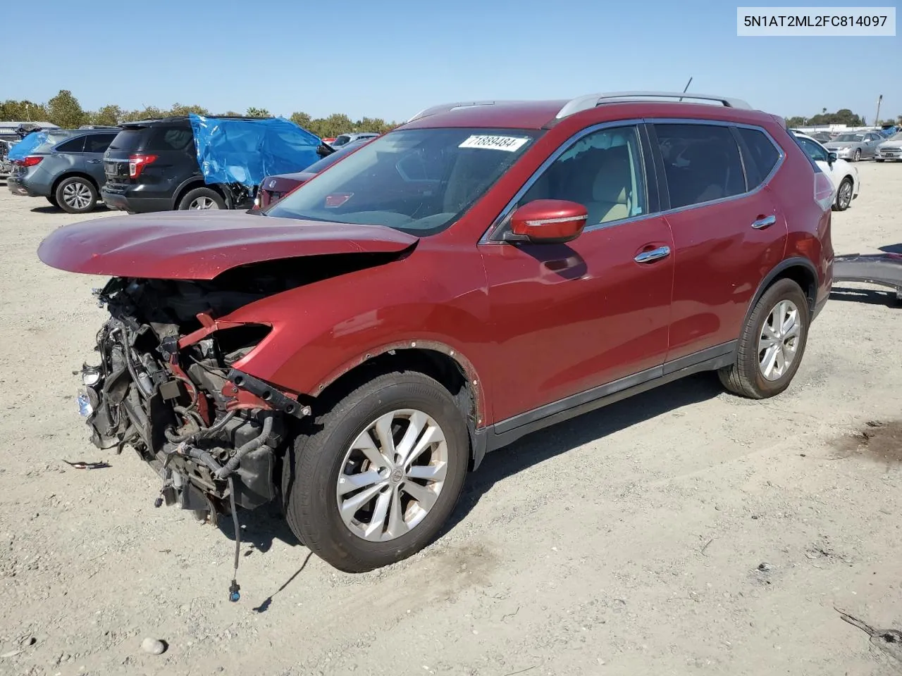 2015 Nissan Rogue S VIN: 5N1AT2ML2FC814097 Lot: 71889484