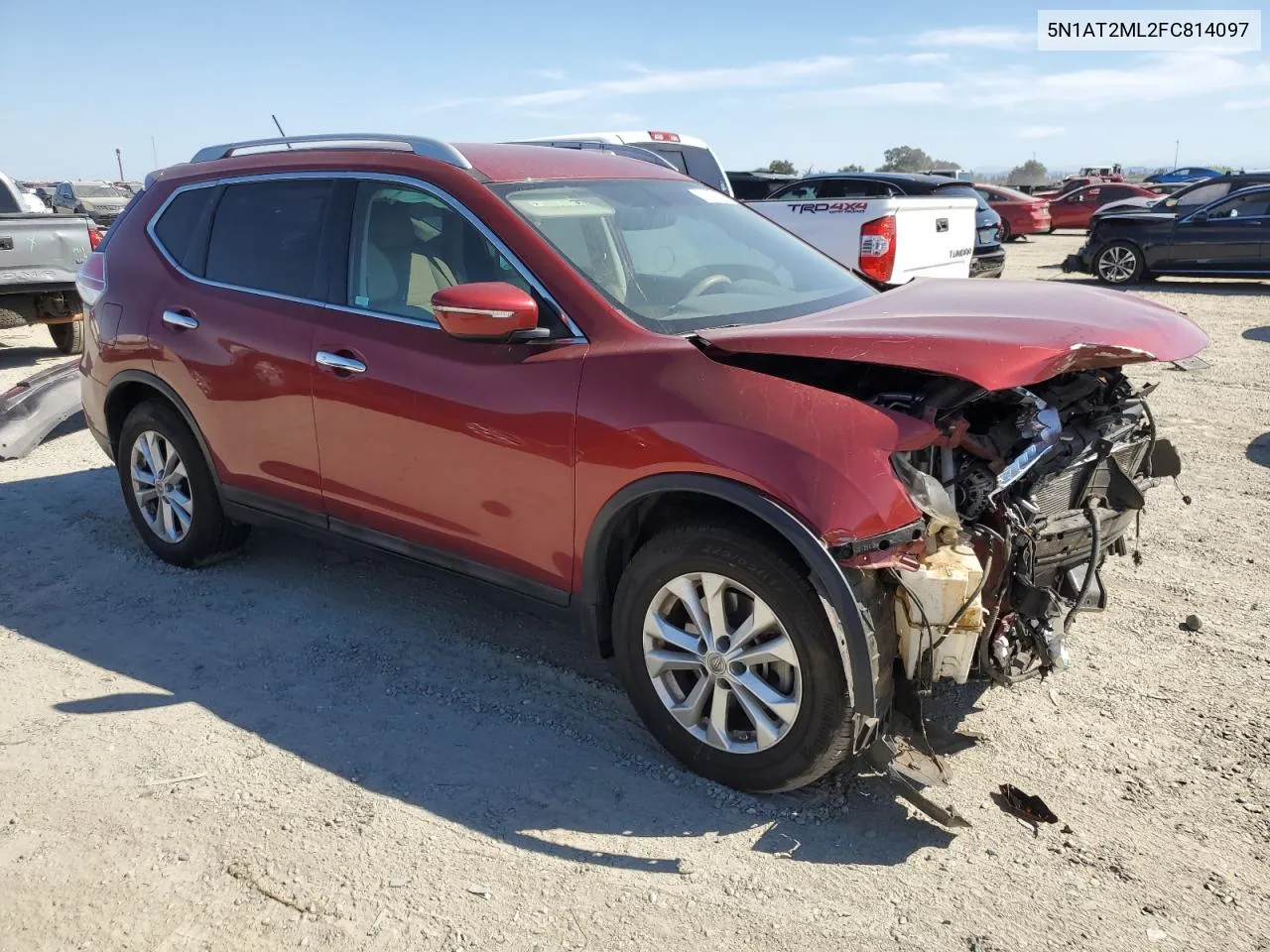 2015 Nissan Rogue S VIN: 5N1AT2ML2FC814097 Lot: 71889484