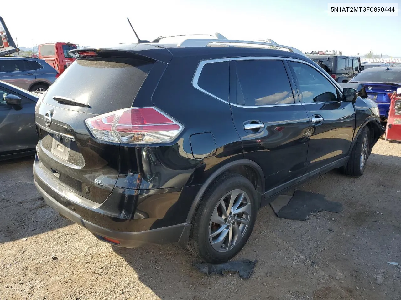 2015 Nissan Rogue S VIN: 5N1AT2MT3FC890444 Lot: 71964324