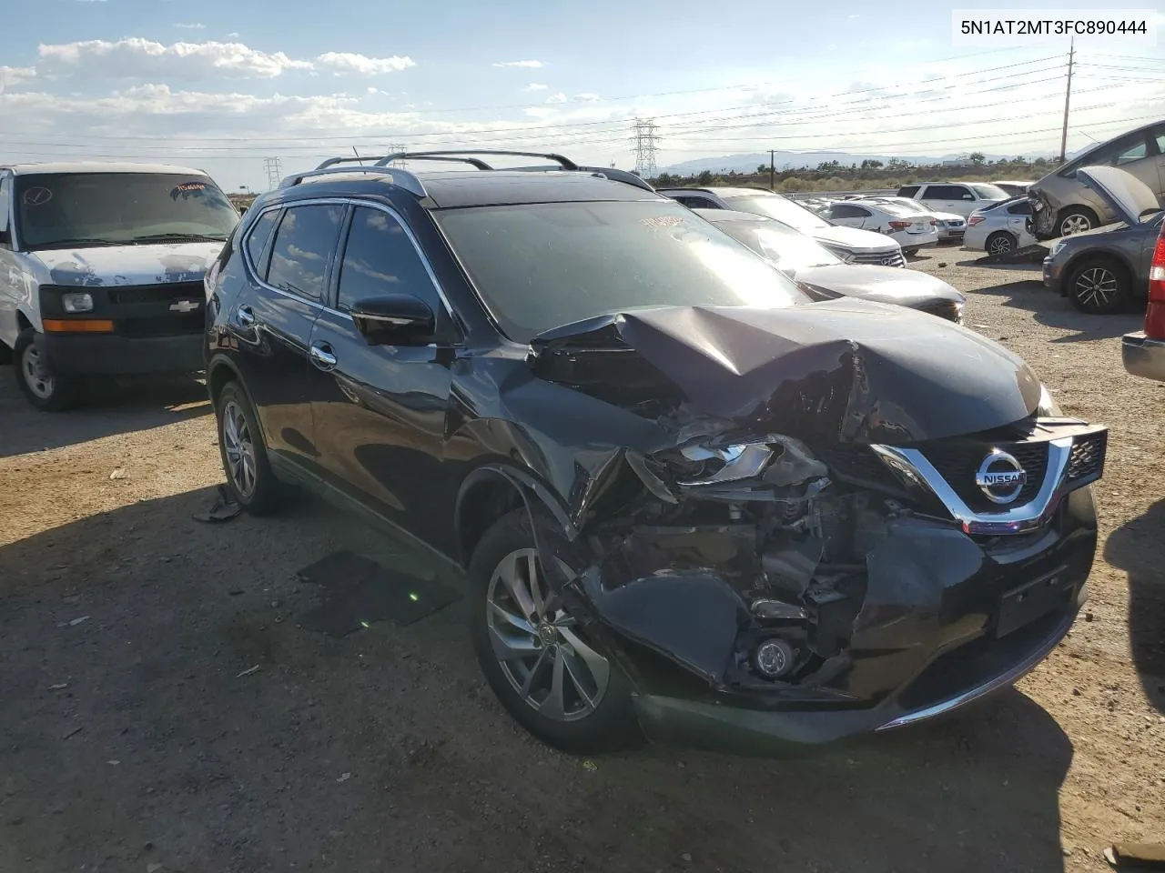 2015 Nissan Rogue S VIN: 5N1AT2MT3FC890444 Lot: 71964324