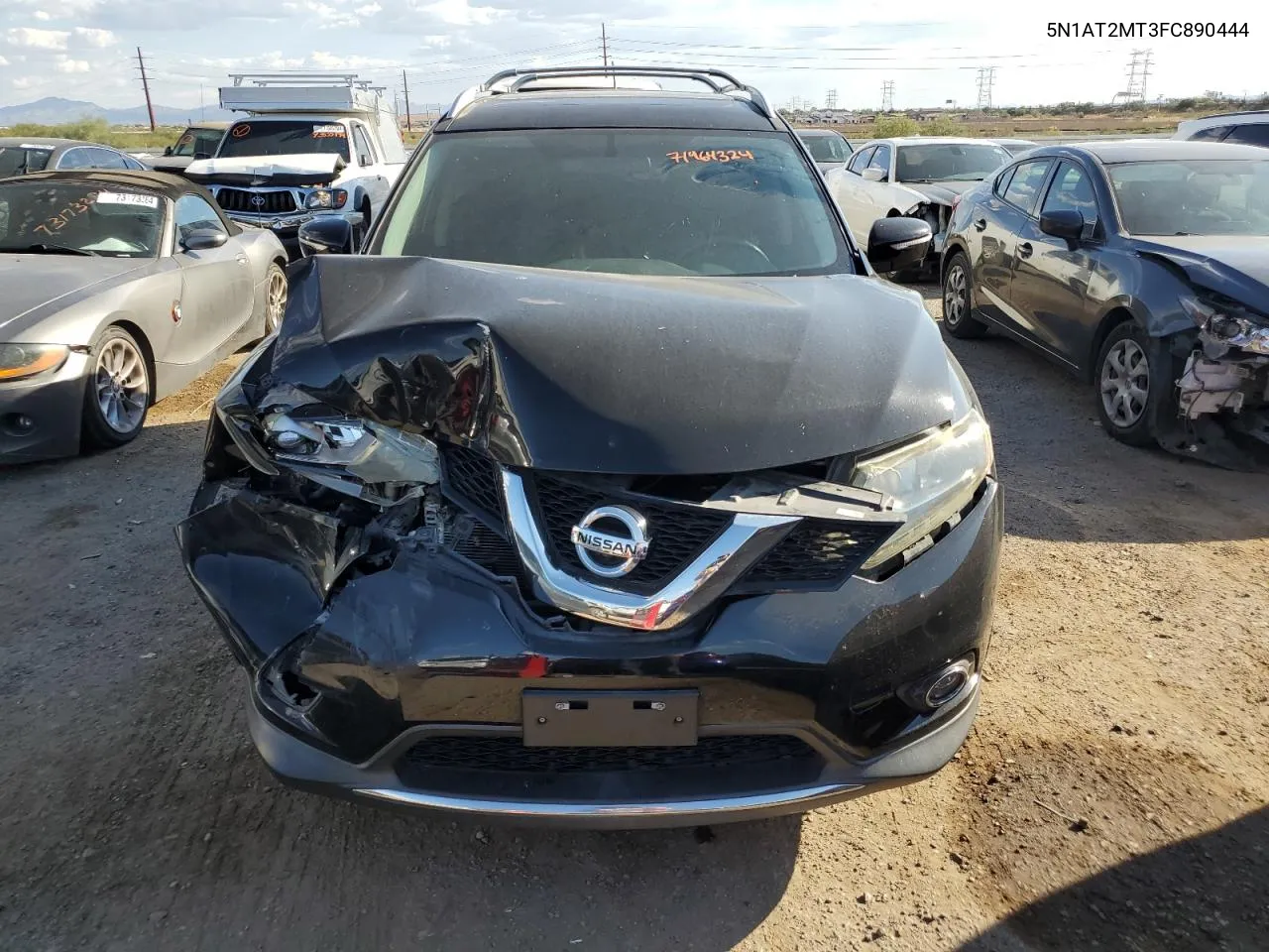 2015 Nissan Rogue S VIN: 5N1AT2MT3FC890444 Lot: 71964324