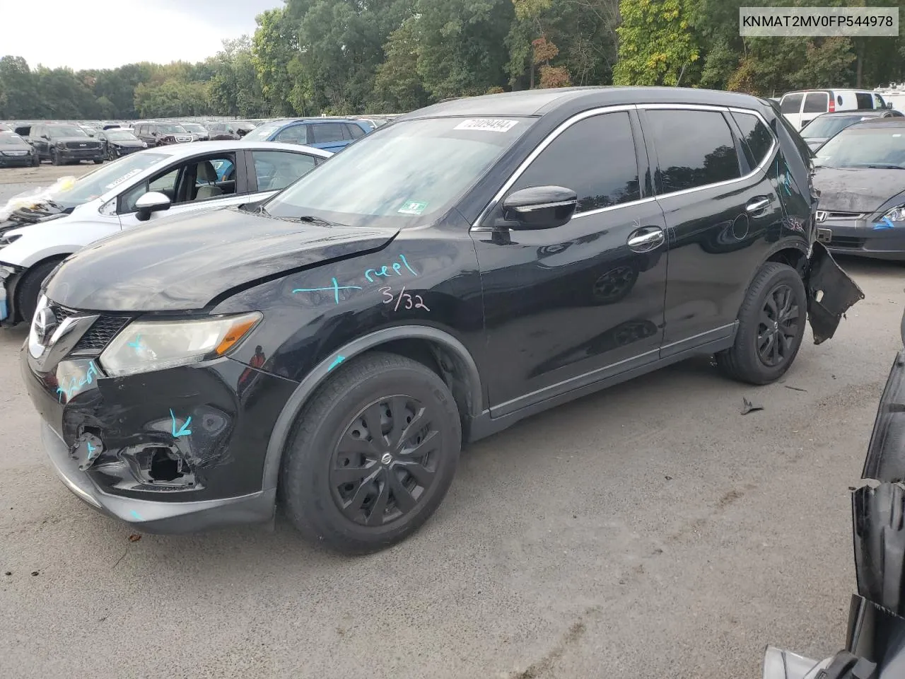 2015 Nissan Rogue S VIN: KNMAT2MV0FP544978 Lot: 72029494