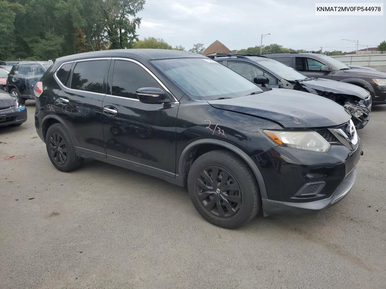 2015 Nissan Rogue S VIN: KNMAT2MV0FP544978 Lot: 72029494