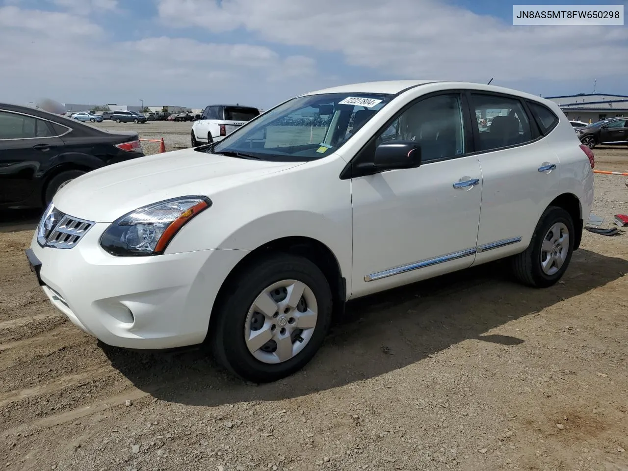 2015 Nissan Rogue Select S VIN: JN8AS5MT8FW650298 Lot: 72227804