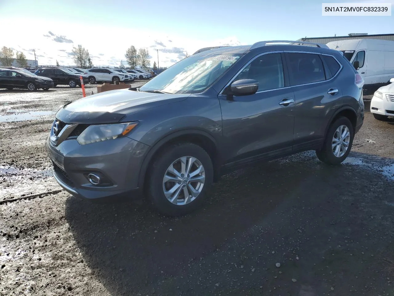 2015 Nissan Rogue S VIN: 5N1AT2MV0FC832339 Lot: 72260794