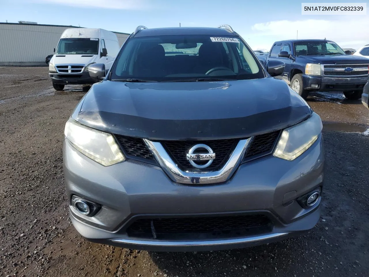 2015 Nissan Rogue S VIN: 5N1AT2MV0FC832339 Lot: 72260794