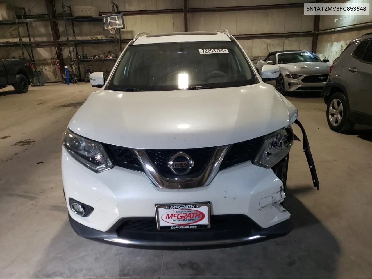 2015 Nissan Rogue S VIN: 5N1AT2MV8FC853648 Lot: 72393734