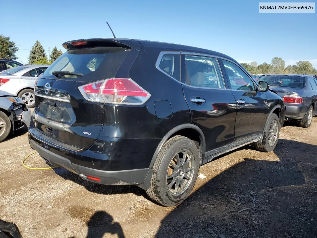 2015 Nissan Rogue S VIN: KNMAT2MV0FP569976 Lot: 72410104