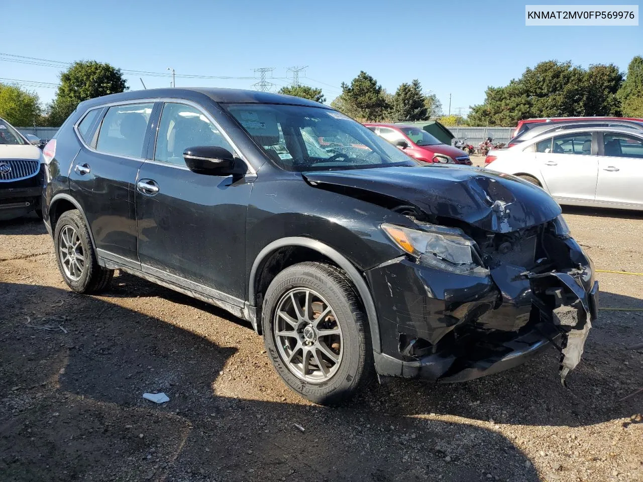 2015 Nissan Rogue S VIN: KNMAT2MV0FP569976 Lot: 72410104