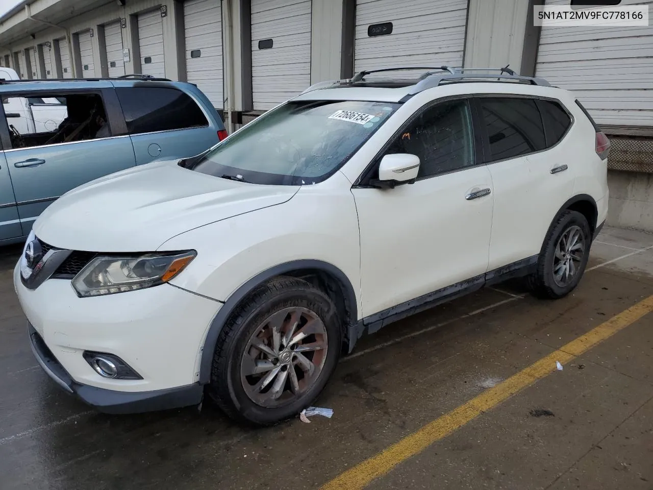 2015 Nissan Rogue S VIN: 5N1AT2MV9FC778166 Lot: 72686154