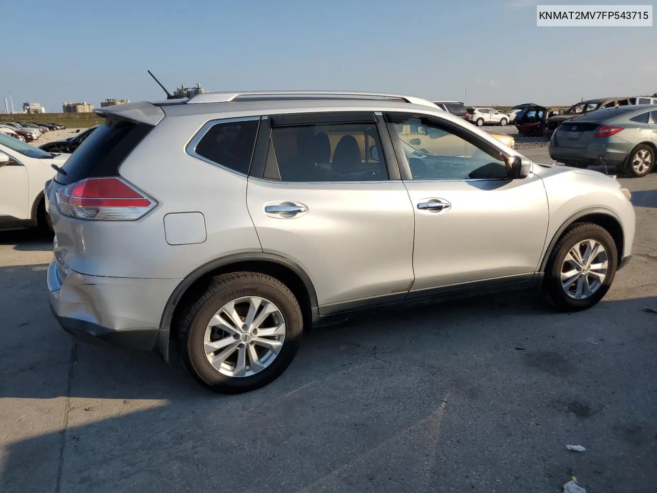 2015 Nissan Rogue S VIN: KNMAT2MV7FP543715 Lot: 72708614