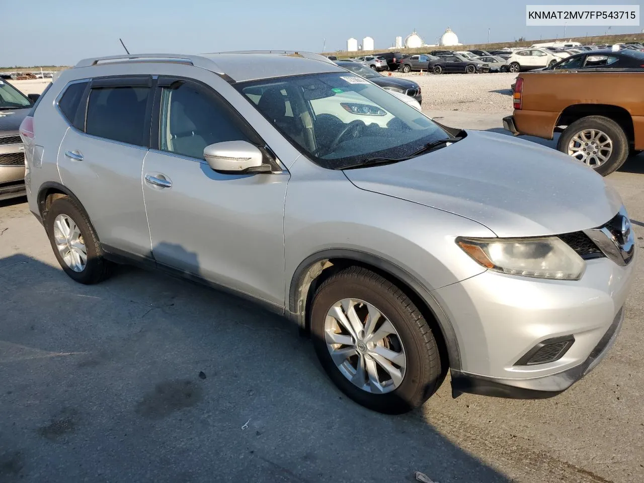 2015 Nissan Rogue S VIN: KNMAT2MV7FP543715 Lot: 72708614