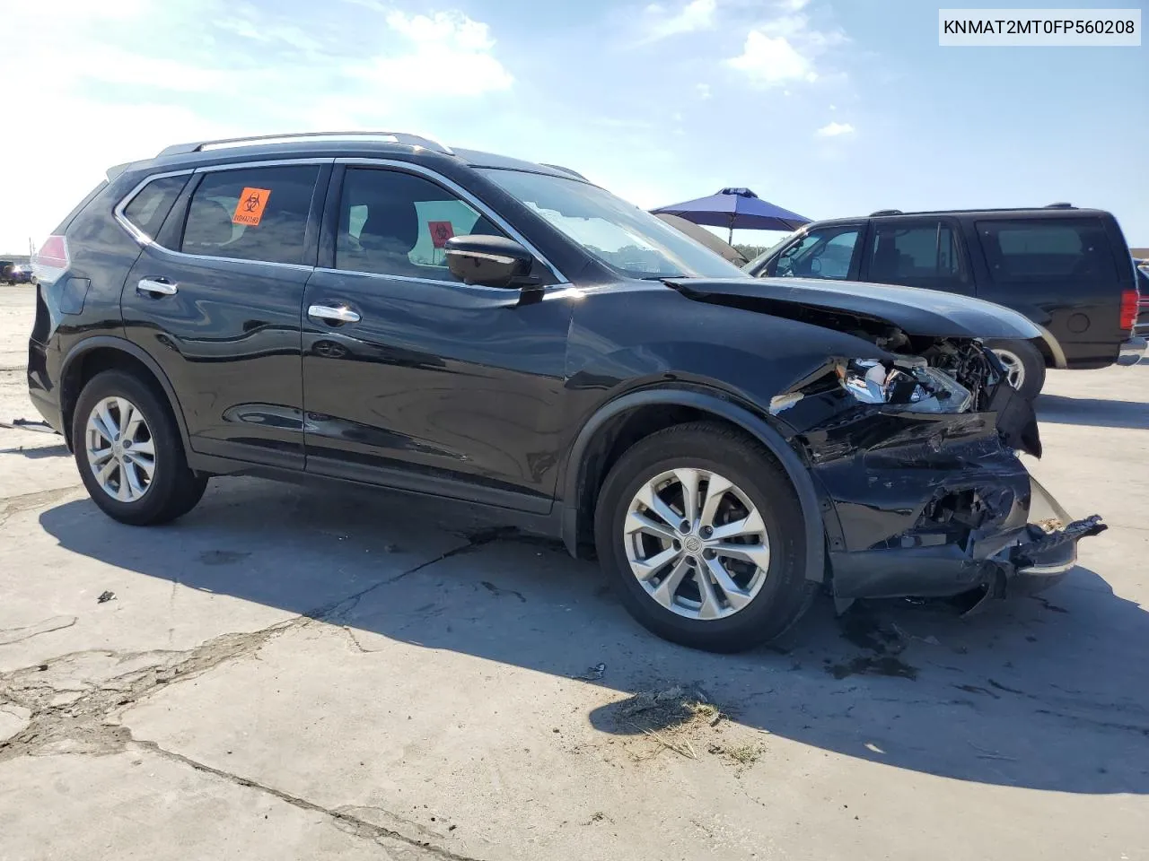 2015 Nissan Rogue S VIN: KNMAT2MT0FP560208 Lot: 72808784