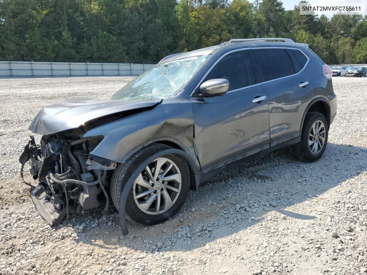 2015 Nissan Rogue S VIN: 5N1AT2MVXFC755611 Lot: 72893524