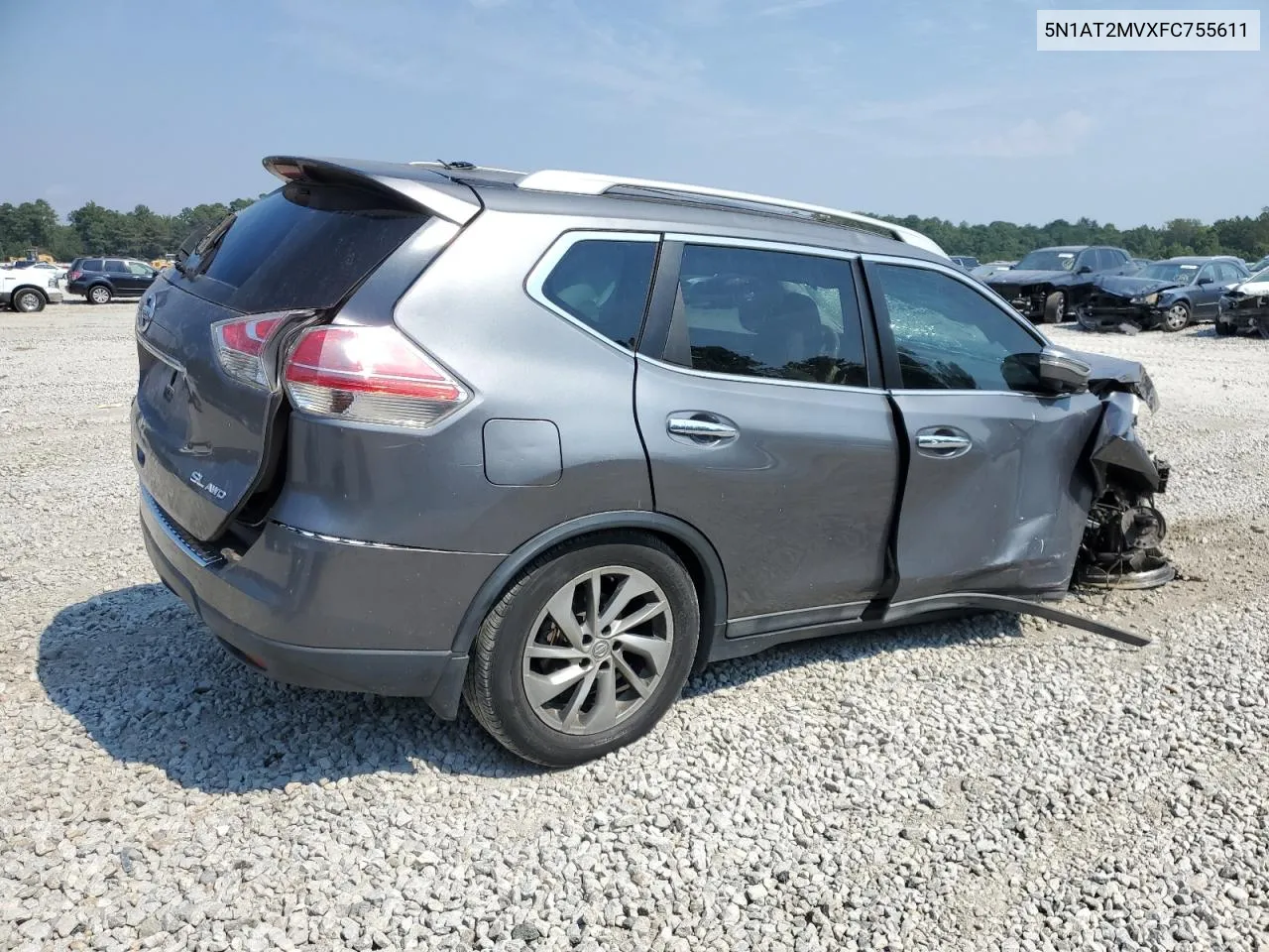 2015 Nissan Rogue S VIN: 5N1AT2MVXFC755611 Lot: 72893524