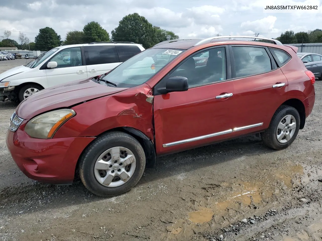 2015 Nissan Rogue Select S VIN: JN8AS5MTXFW662842 Lot: 72911244