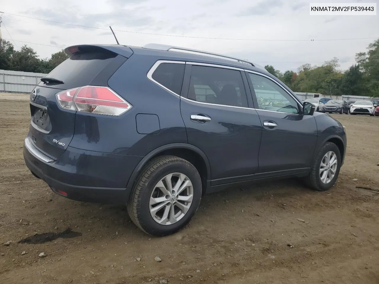 2015 Nissan Rogue S VIN: KNMAT2MV2FP539443 Lot: 72958004