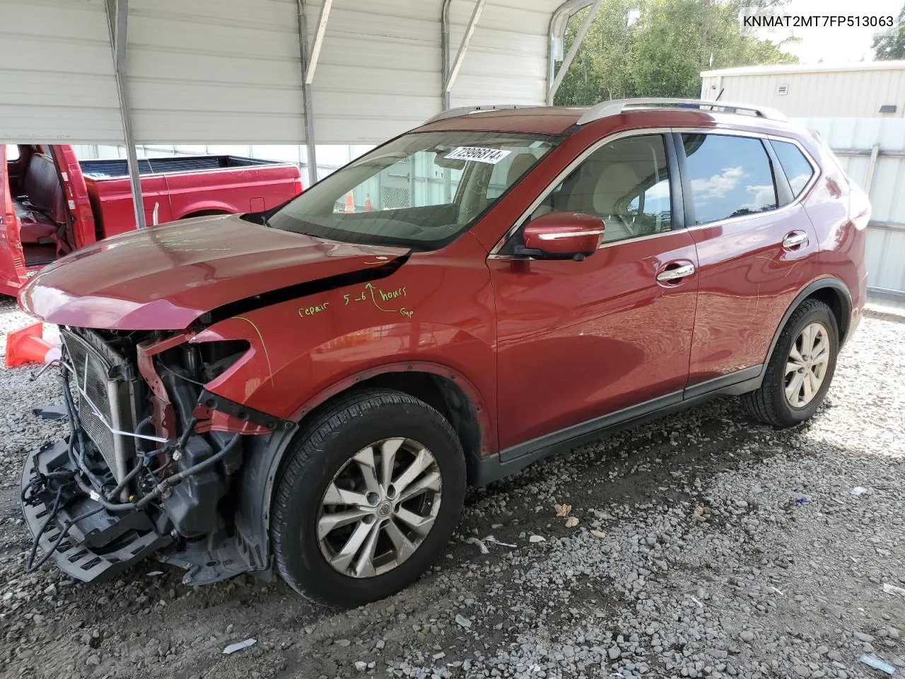 KNMAT2MT7FP513063 2015 Nissan Rogue S