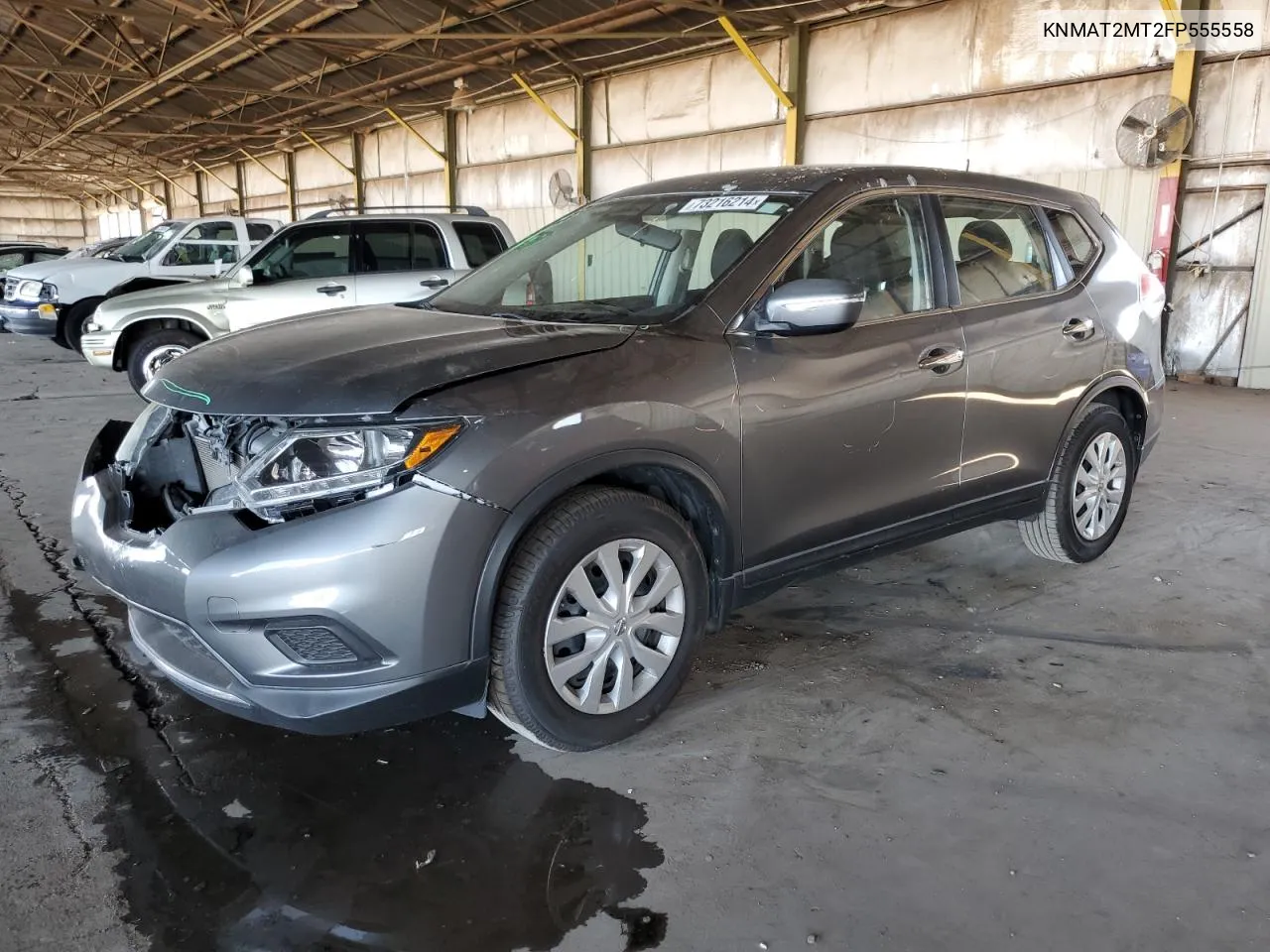 2015 Nissan Rogue S VIN: KNMAT2MT2FP555558 Lot: 73216214