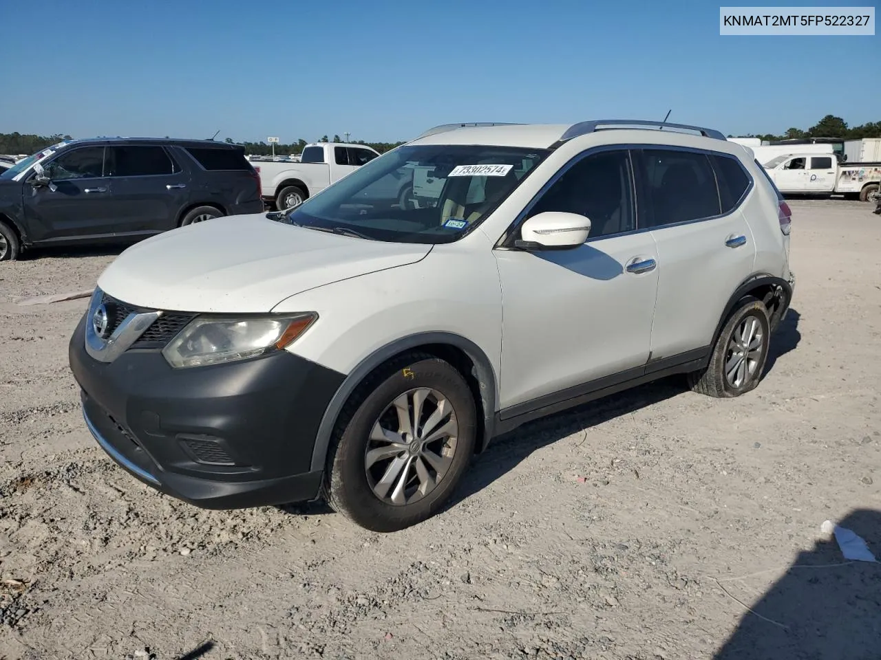 2015 Nissan Rogue S VIN: KNMAT2MT5FP522327 Lot: 73302574