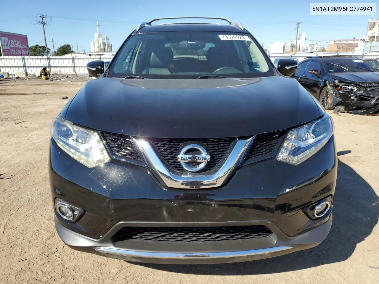 2015 Nissan Rogue S VIN: 5N1AT2MV5FC774941 Lot: 73670624