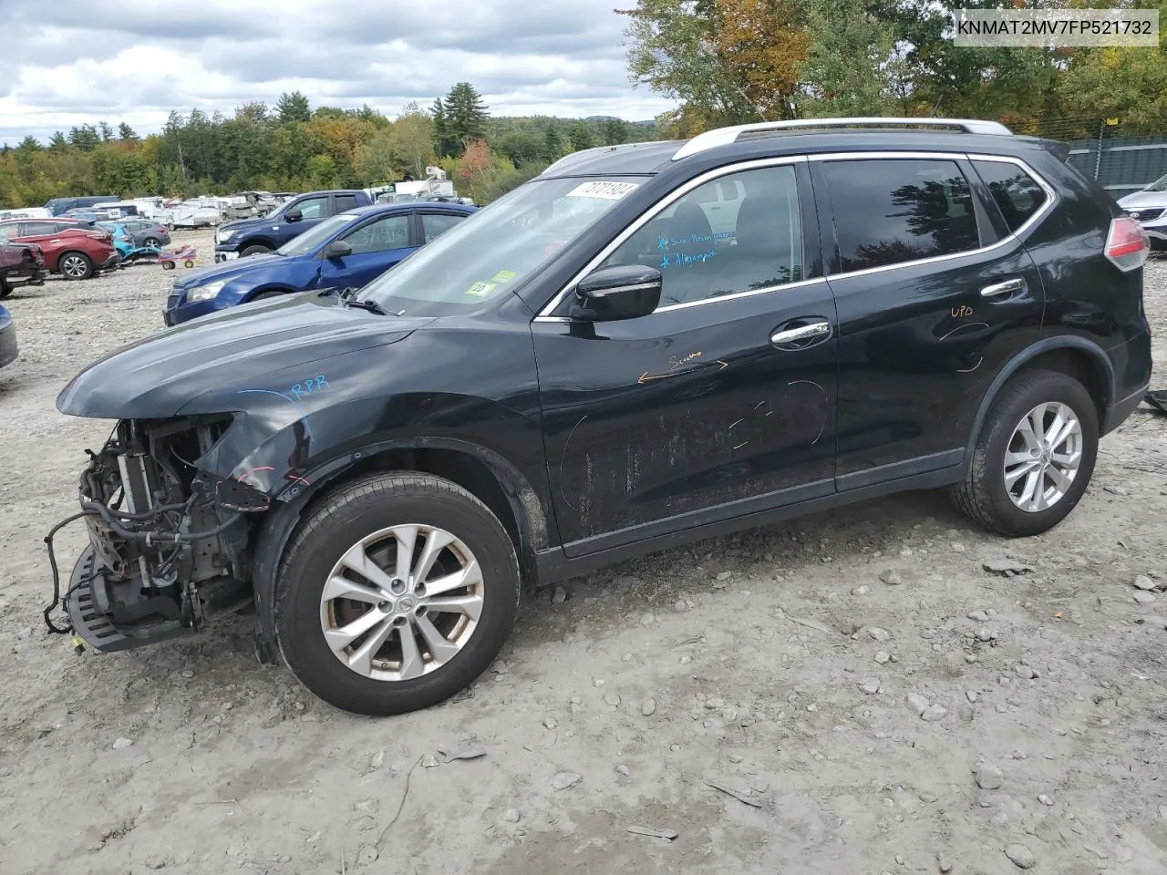 2015 Nissan Rogue S VIN: KNMAT2MV7FP521732 Lot: 73701904