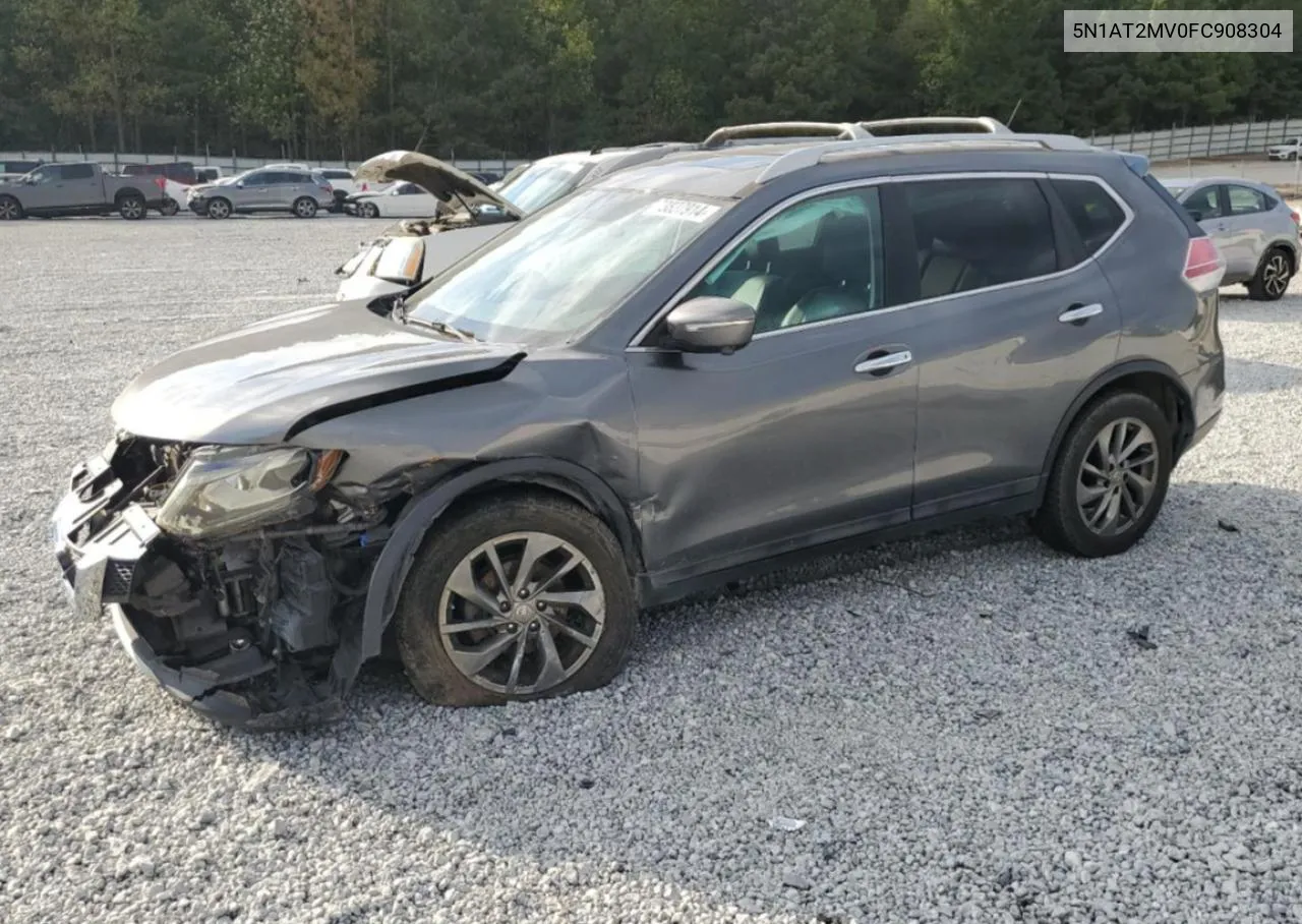 2015 Nissan Rogue S VIN: 5N1AT2MV0FC908304 Lot: 73837914