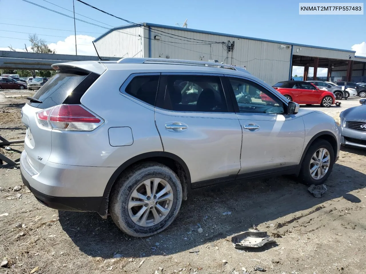 2015 Nissan Rogue S VIN: KNMAT2MT7FP557483 Lot: 73844964